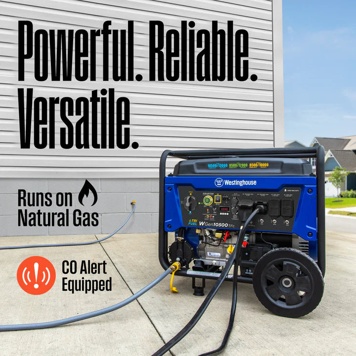 Chargez l&#39;image dans la visionneuse de la galerie, Westinghouse WGen10500TFc - Génératrice tri-carburant avec capteur de CO²
