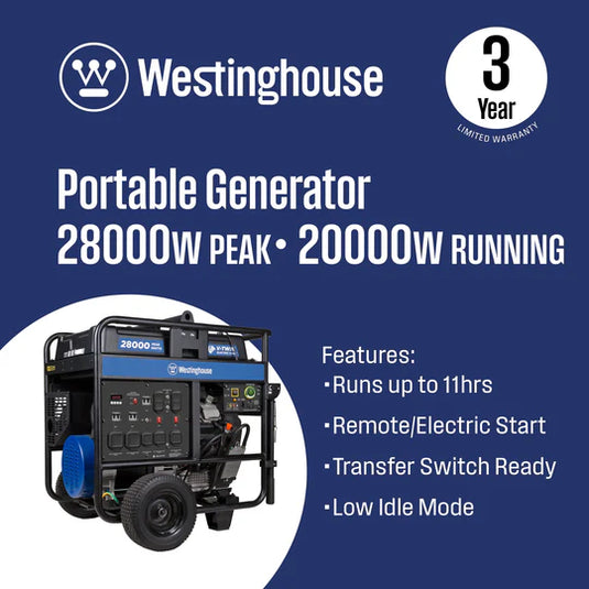 Westinghouse WGen20000c - Génératrice à onduleur avec capteur de CO²