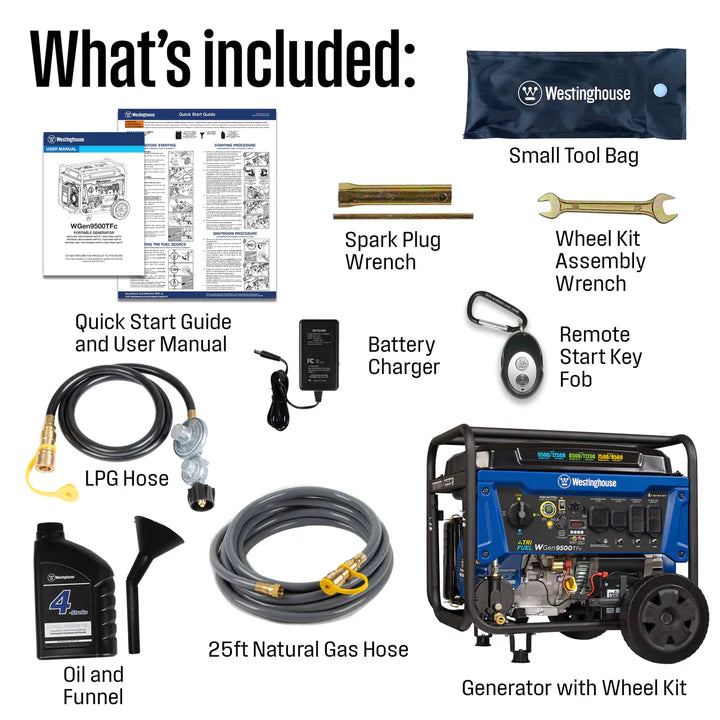 Chargez l&#39;image dans la visionneuse de la galerie, Génératrice Westinghouse WGen10500TFc tri-carburant avec capteur de CO² inclusions accessoires 
